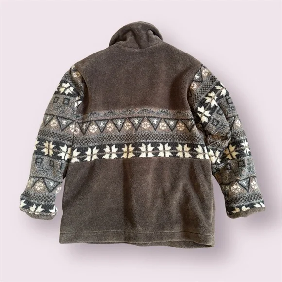 Mulberry Street Fuzzy Brown Jacket - Picture 2 of 5